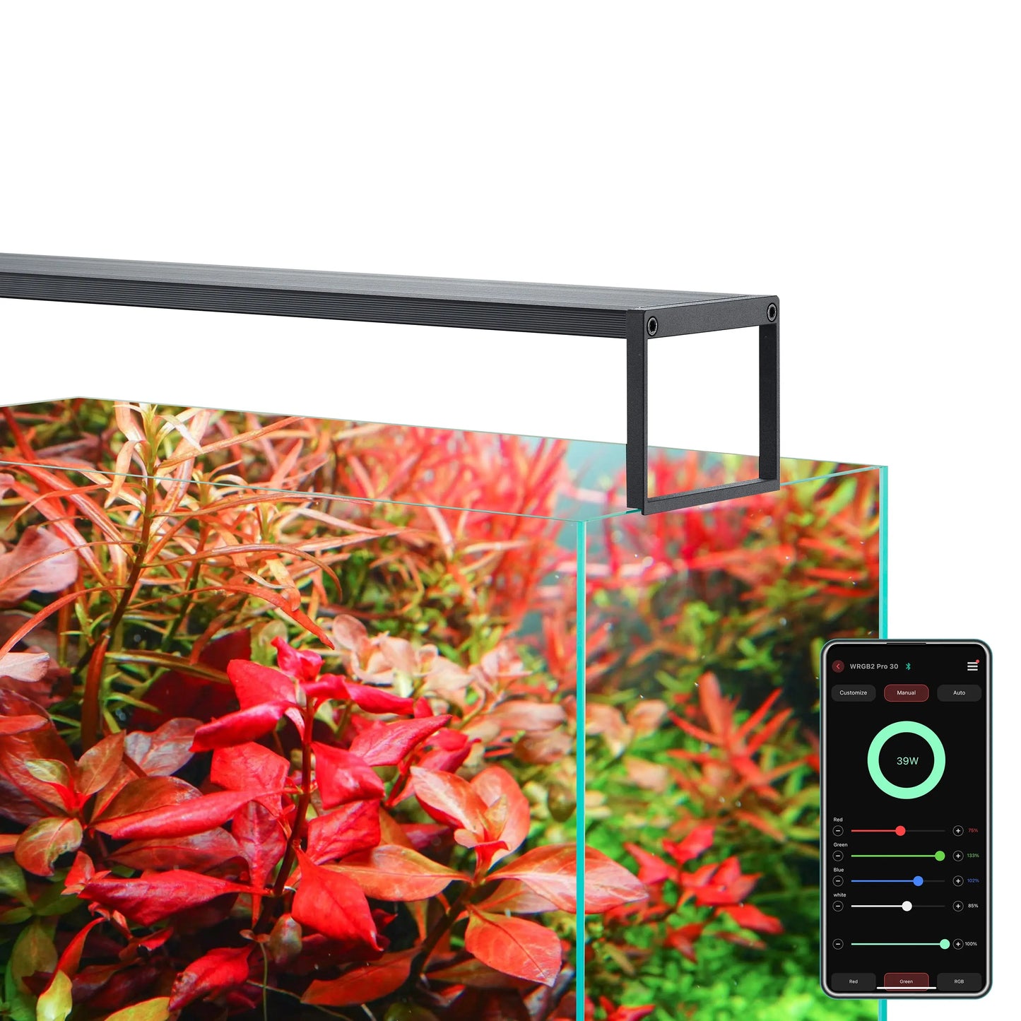 Chihiros WRGB II Slim 90 – תאורת RGB מקצועית לאקווריום צמחייה 90–110 ס"מ