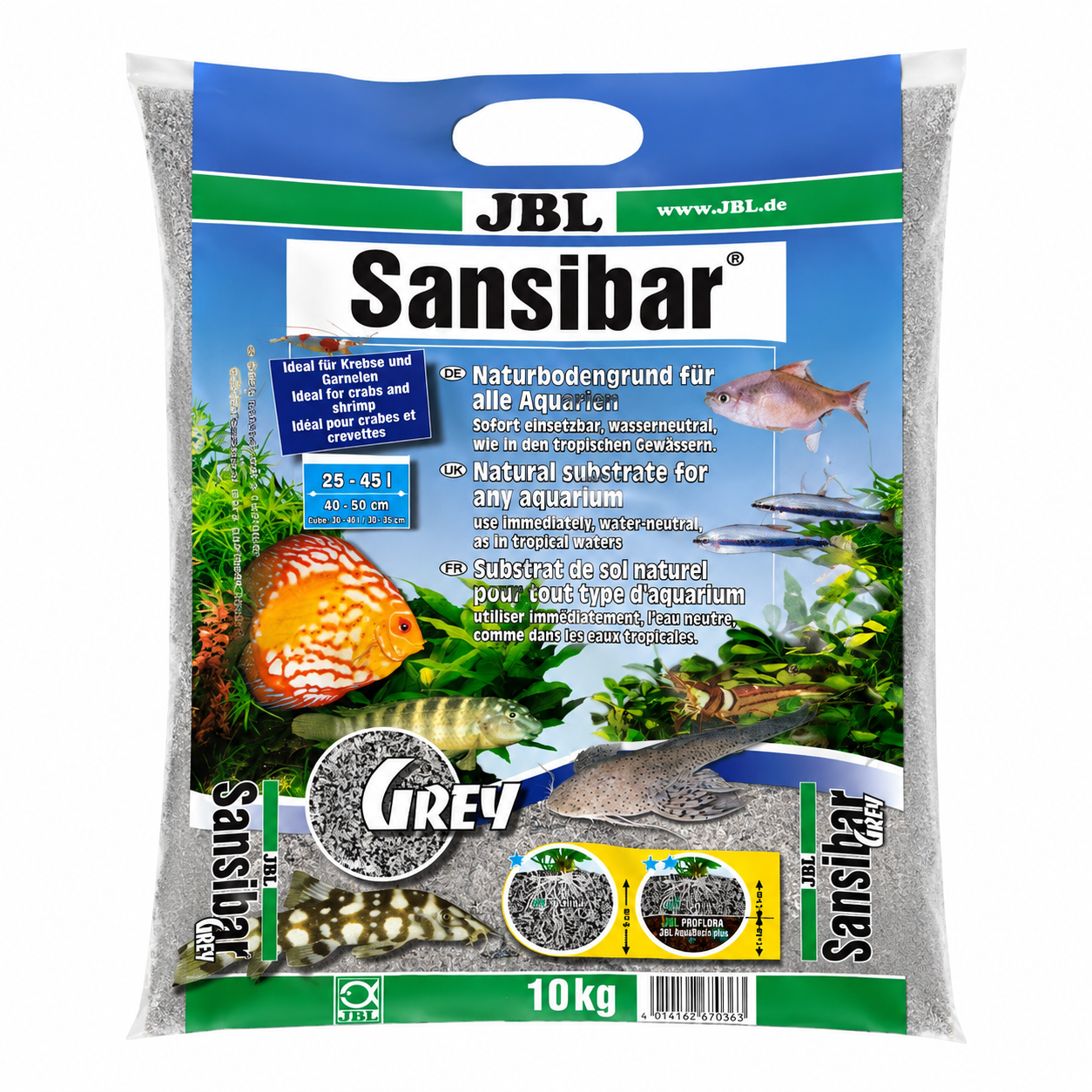 JBL Sansibar GREY -מצע חול טבעי אפור סנסיבר 10 ק״ג