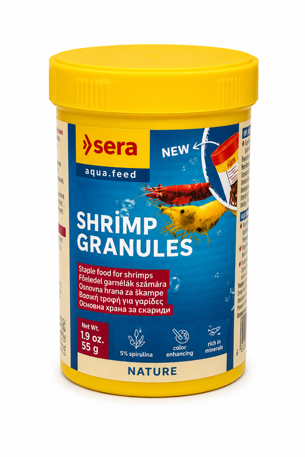 Sera Shrimp Granules Nature 100 מ"ל (55 גרם) – מזון גרגירים מלא לשרימפסים