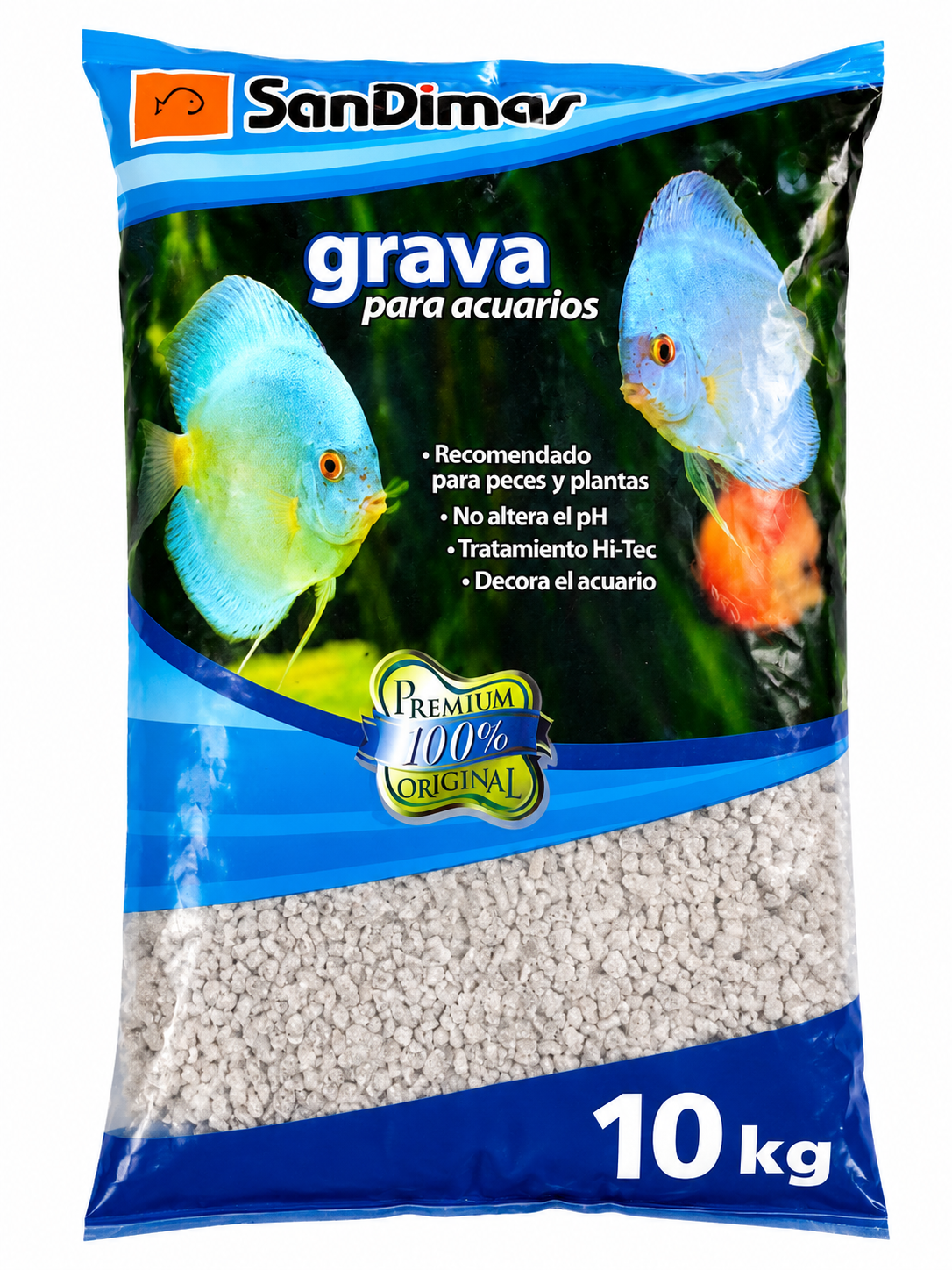 SanDimas Gravel White 10 ק"ג – חצץ לבן טבעי לאקווריומים