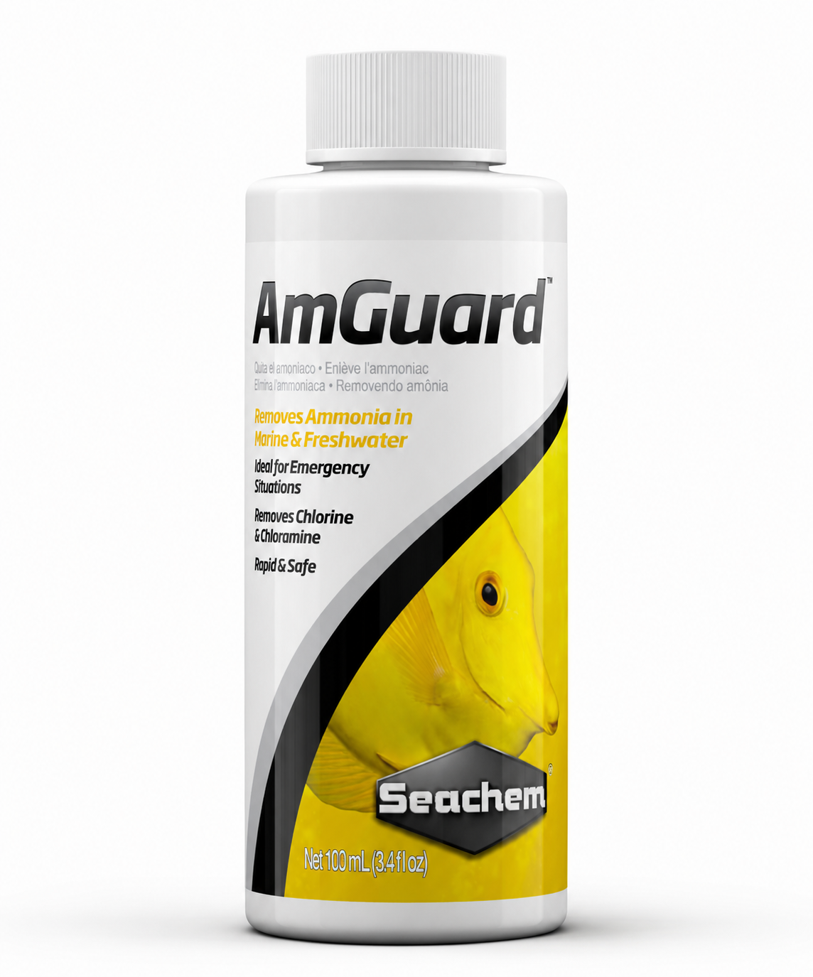 Seachem AmGuard 100 מ״ל – מנטרל אמוניה לאקווריום למצבי חירום