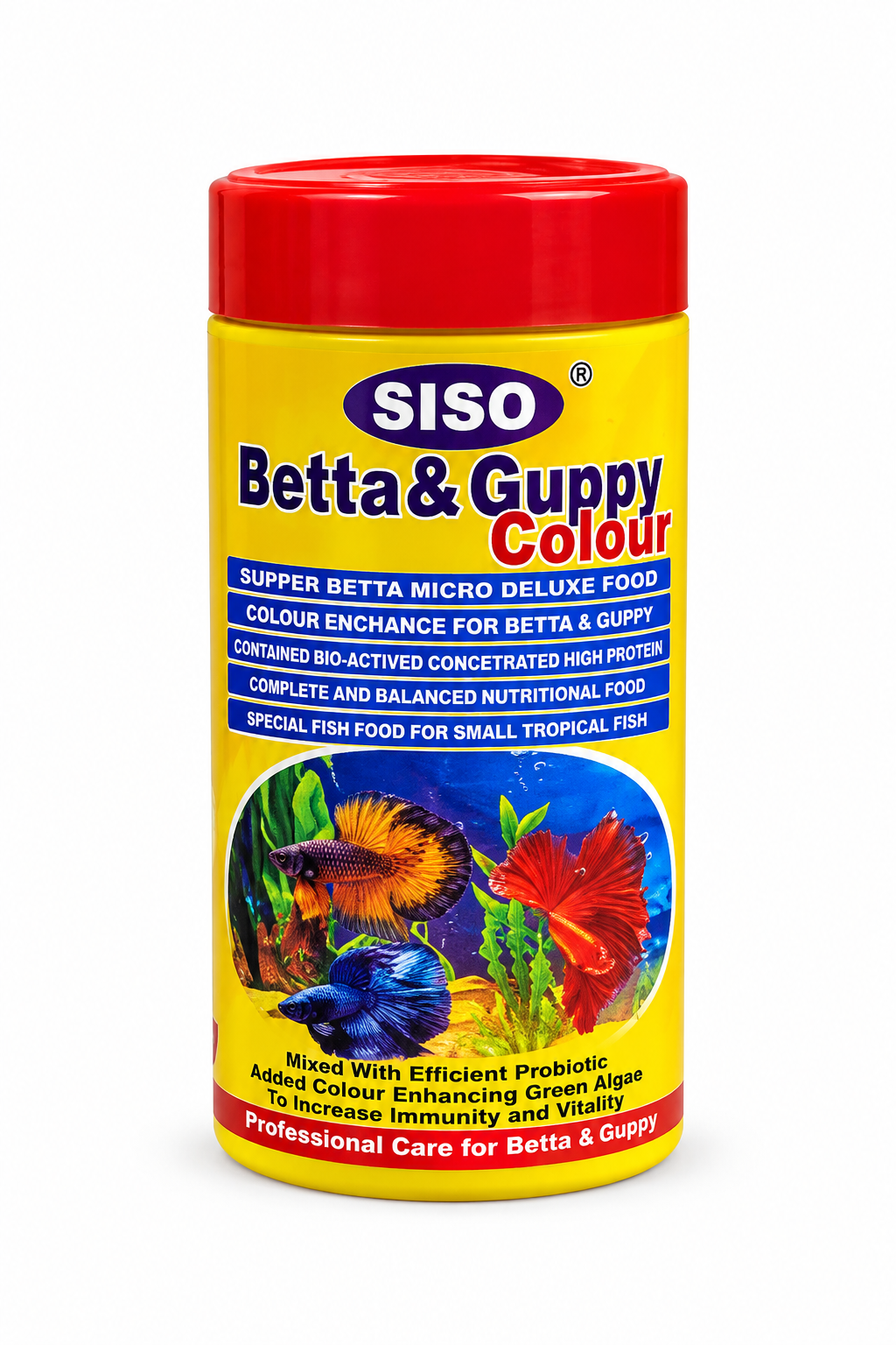 SISO Betta & Guppy Colour – מזון מחזק צבע לדגי קרב וגופי