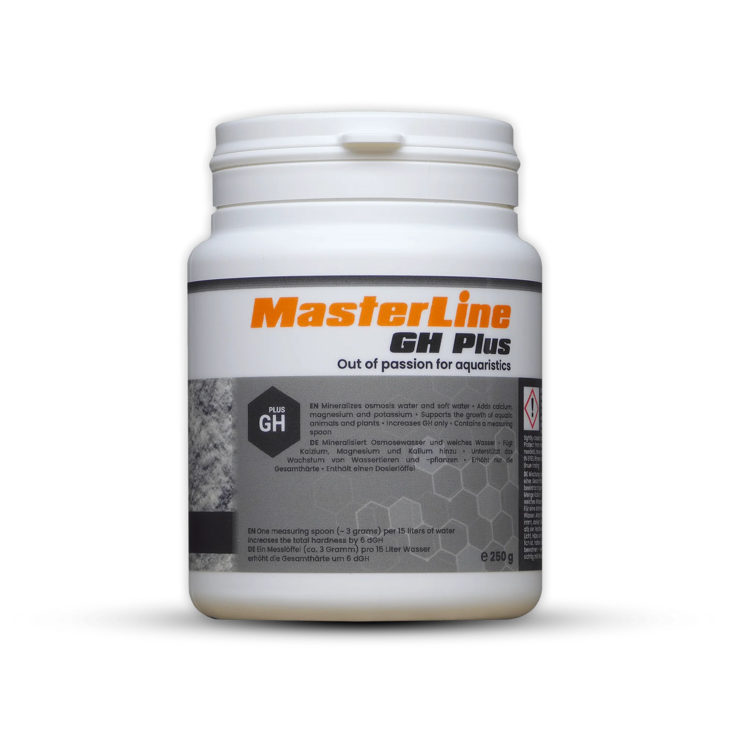MasterLine GH Plus – תוסף להעלאת קשיות כללית (GH) והעשרת מינרלים לאקווריום
