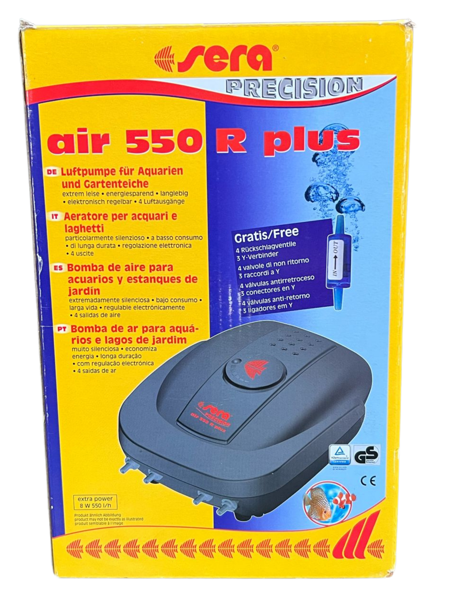 משאבת אוויר סרה 4 יציאות- Air 550 R Plus