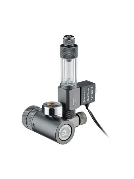 "וסת CO₂ Chihiros Regulator Mate- וסת איכותי עם שסתום סולנואיד 12V, שליטה מדויקת בזרימת פחמן דו-חמצני לאקווריום צמחייה. אמין, קומפקטי וקל לשימוש.