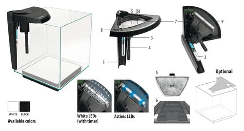 אקווריום מים מתוקים מור 50R שחור/לבן NEWA