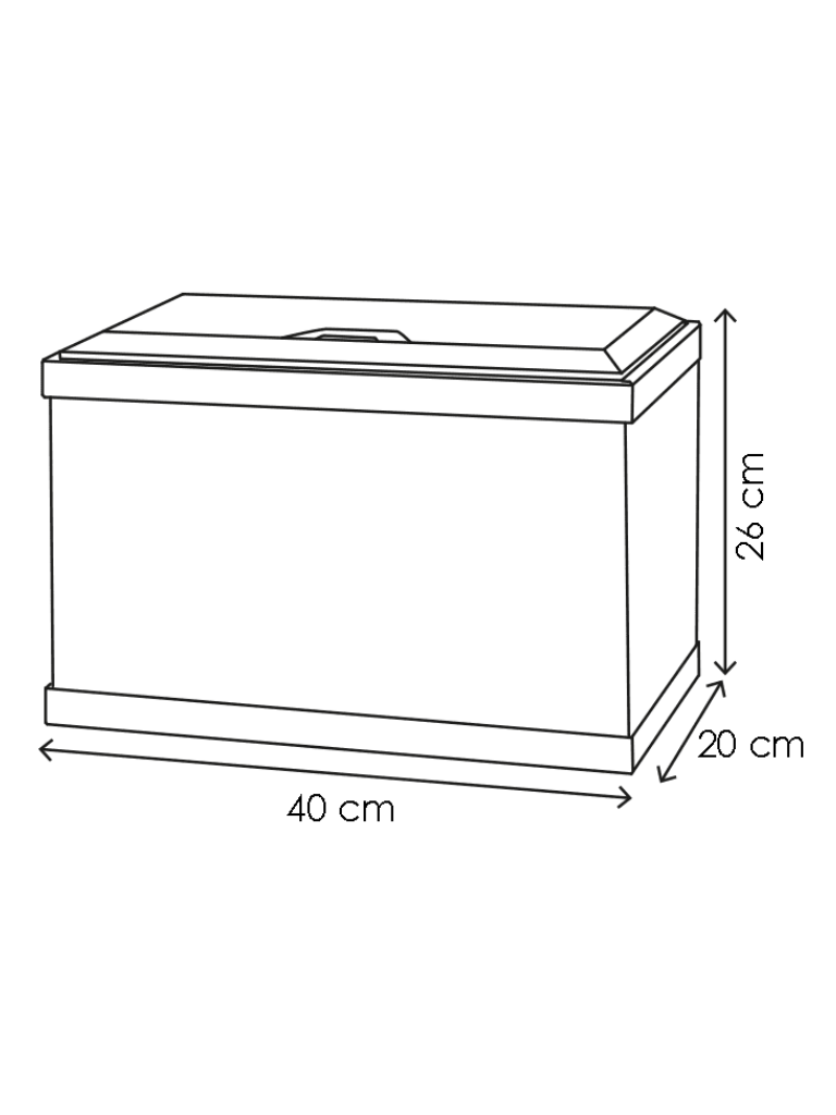 אקווריום הכל כלול 40 ס"מ לבן/שחור ציאנו אקווה 20- Ciano Aqua