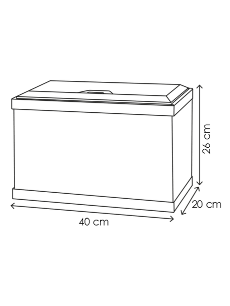 אקווריום הכל כלול 40 ס"מ לבן/שחור ציאנו אקווה 20- Ciano Aqua