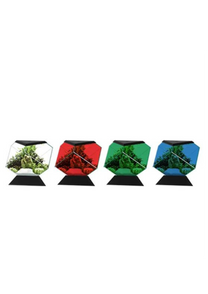 אקווריום שחור/לבן מעוצב בצורת יהלום ציאנו נקסוס 14C כולל פילטר - Ciano Nexus