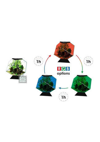 אקווריום שחור/לבן מעוצב בצורת יהלום ציאנו נקסוס 14C כולל פילטר - Ciano Nexus