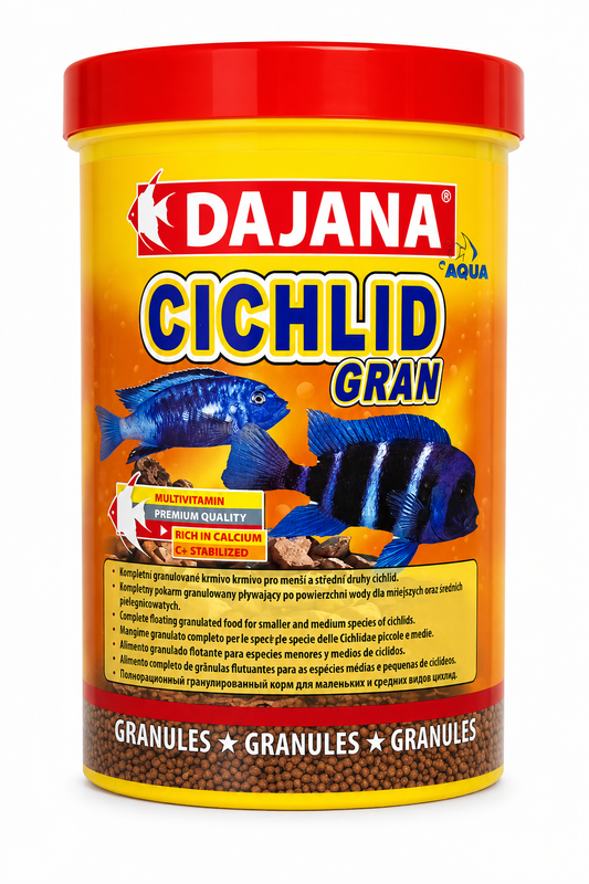 DAJANA Cichlid Gran – מזון גרגירים צפים לציקלידים קטנים ובינוניים