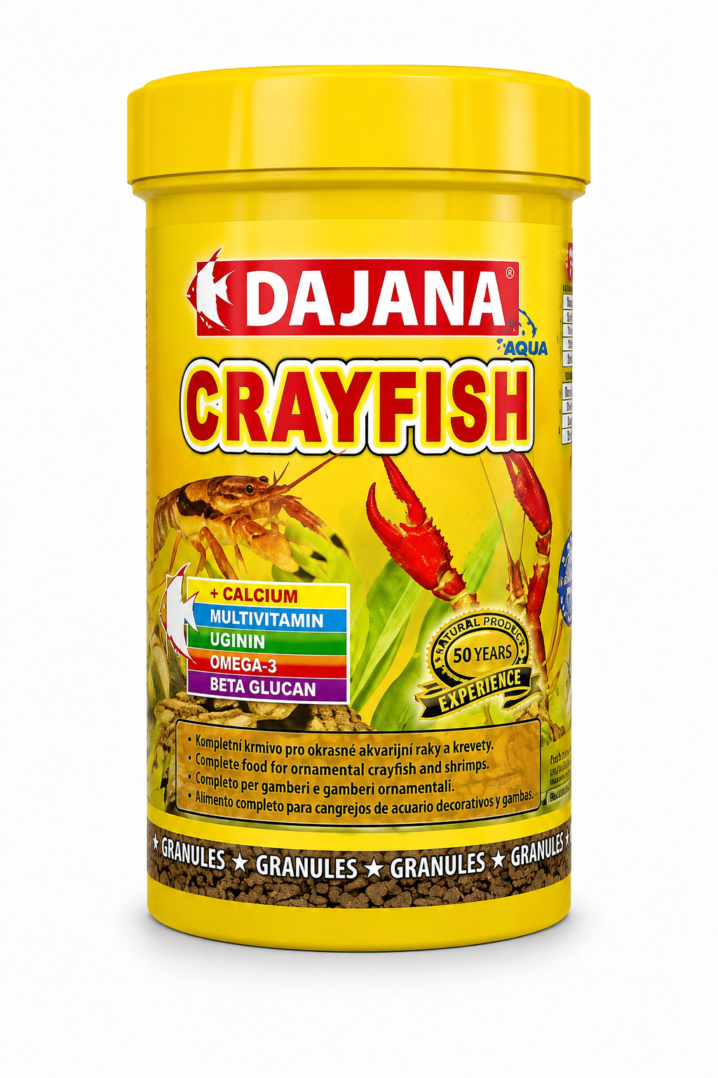 DAJANA Crayfish Granules – מזון גרגירים מלא לסרטני מים מתוקים ונאדיות