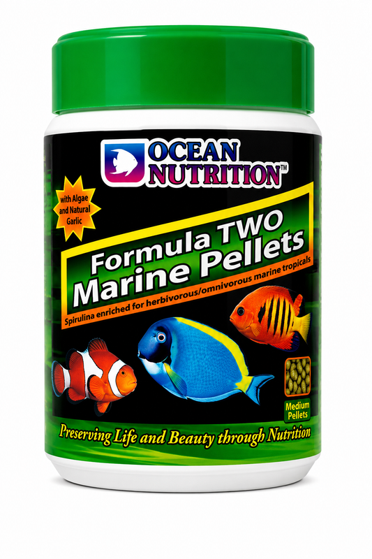 Ocean Nutrition Formula Two Marine Pellets – מזון גרגירים לדגי מים מלוחים צמחוניים ואוכלי־כל