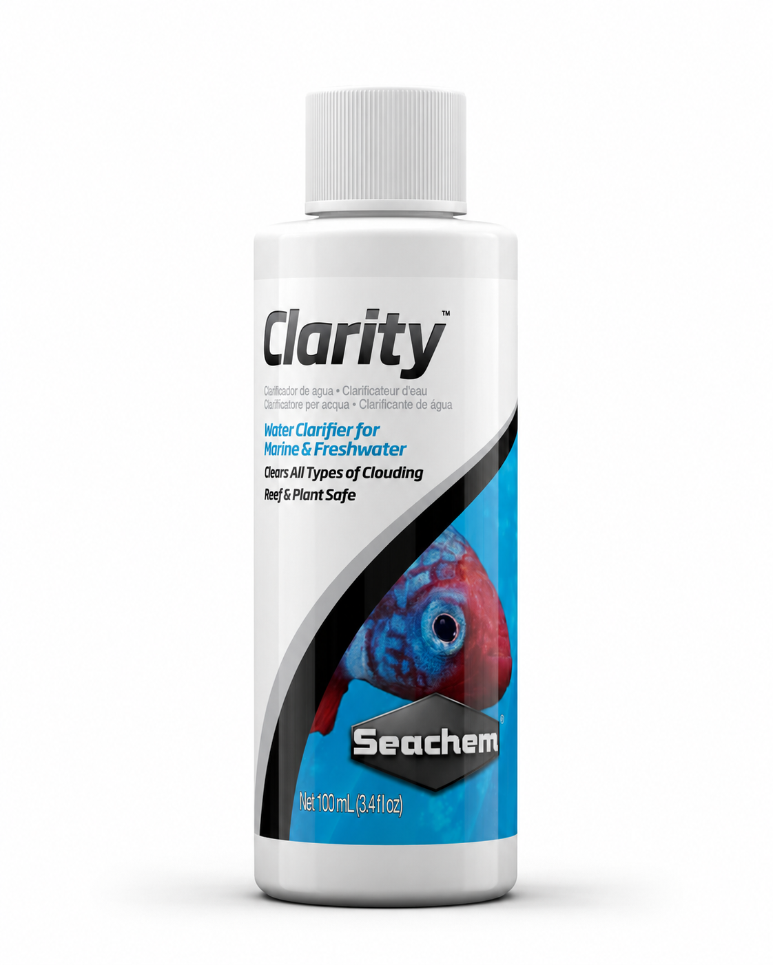 Seachem Clarity 100 מ״ל – מצליל מים לטיפול במים עכורים באקווריום