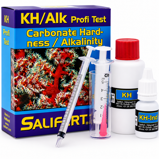 Salifert KH & Alkalinity Test Kit – ערכת בדיקת קשיות קרבונטית (KH) ואלקליניטי לאקווריום מים מלוחים | 100–200 בדיקות