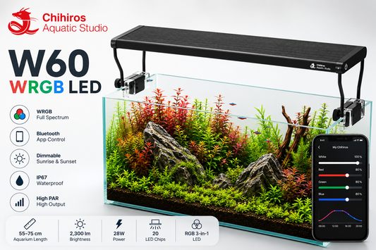 Chihiros W60 WRGB LED – תאורת LED חכמה לאקווריום צמחייה 55–75 ס"מ