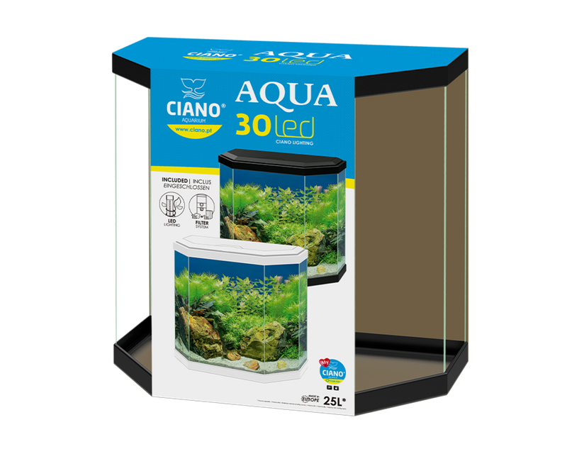 אקווריום אקווה ציאנו 30 הכל כלול 40 ס"מ - Ciano Aqua 30 All Included Freshwater Aquarium 40cm