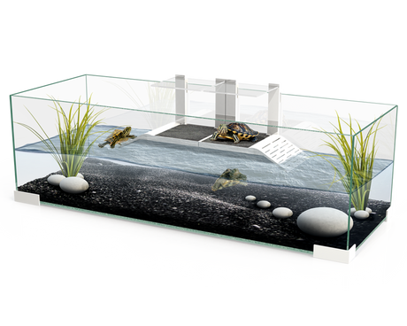 טרריום כולל רציף עם כבש עליה לצבים וזוחלים - Ciano Terrarium TARTARIUM with Ramp for Turtles
