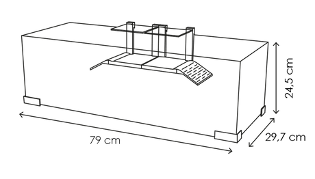 טרריום כולל רציף עם כבש עליה לצבים וזוחלים - Ciano Terrarium TARTARIUM with Ramp for Turtles