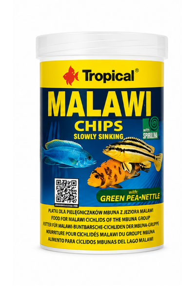 Tropical Malawi Chips - מזון צמחי לדגי לציקלידים מלאווי Mbuna