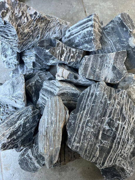 אבני בזלת שחורה לאקווריום או טרריום